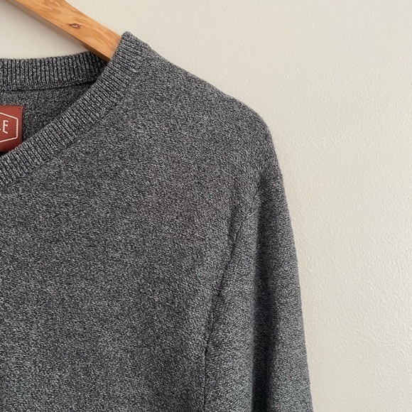 Red Ale By Alesbury Men’s Sweater Long Sleeve Gray‎ Medium V Neck 100% Cotton - Picture 2 of 7